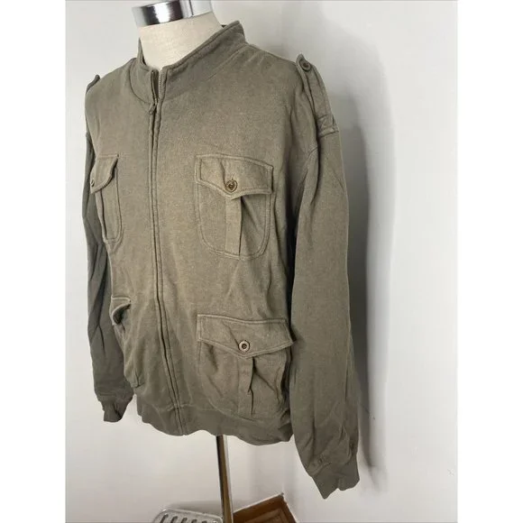 Orvis Vintage Issue Mens Jacket Black XXL Full Zip Pockets Softshell Coat Green - Picture 2 of 8